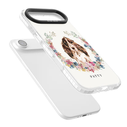 Personalised Cocker Spaniel Floral Portrait