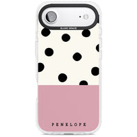 Personalised Pink Border Polka Dot