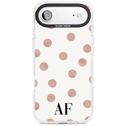 Points et initiales personnalisés en or rose