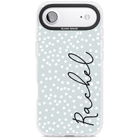 Écriture cursive verticale personnalisée et points