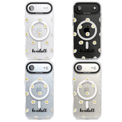 Personalised White Daisies & Cursive