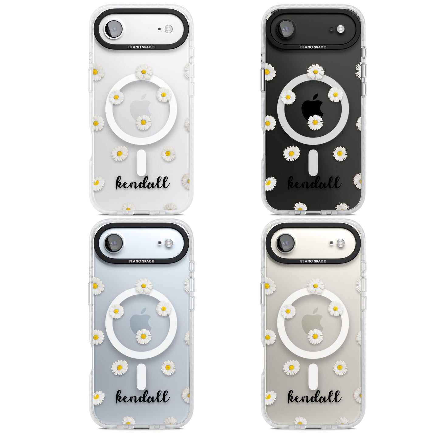 Personalised White Daisies & Cursive