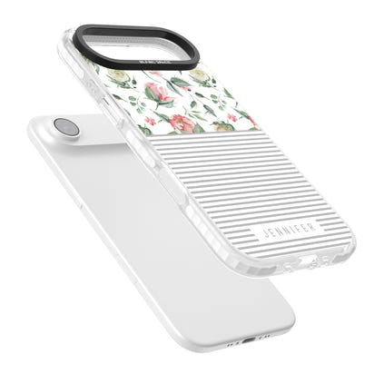 Personalised Light Floral Pattern & Stripes