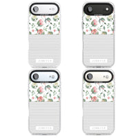 Personalised Light Floral Pattern & Stripes