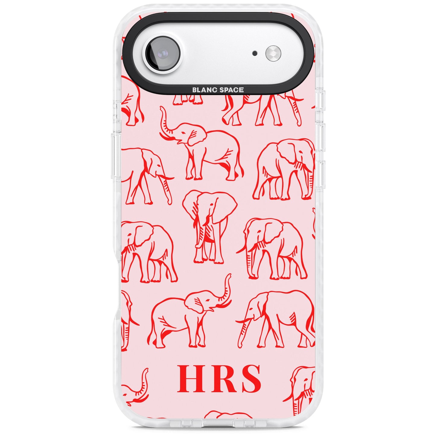 Personalised Red Elephant Outline