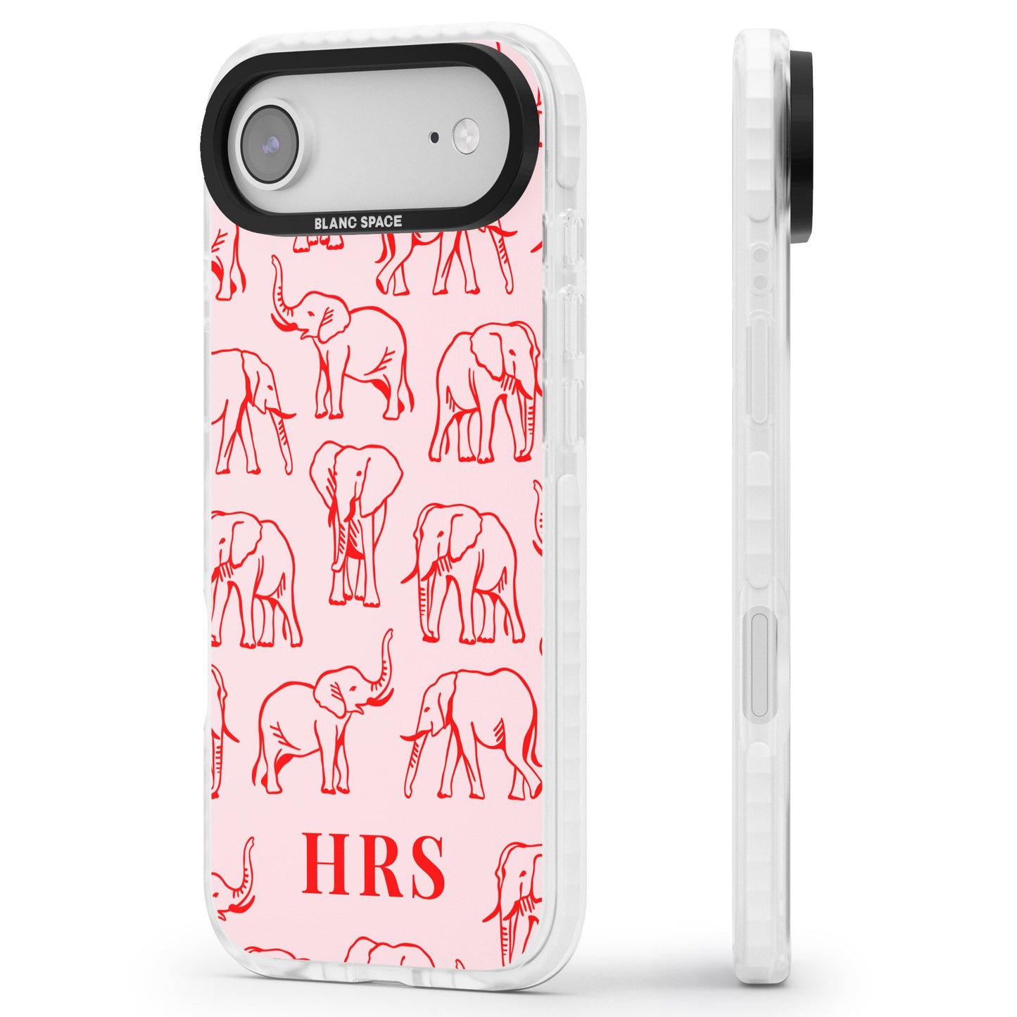 Personalised Red Elephant Outline