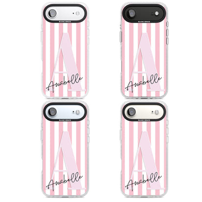 Personalised Pink Stripes & Monogram