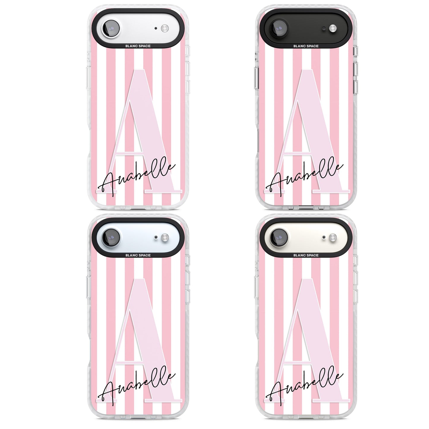 Personalised Pink Stripes & Monogram