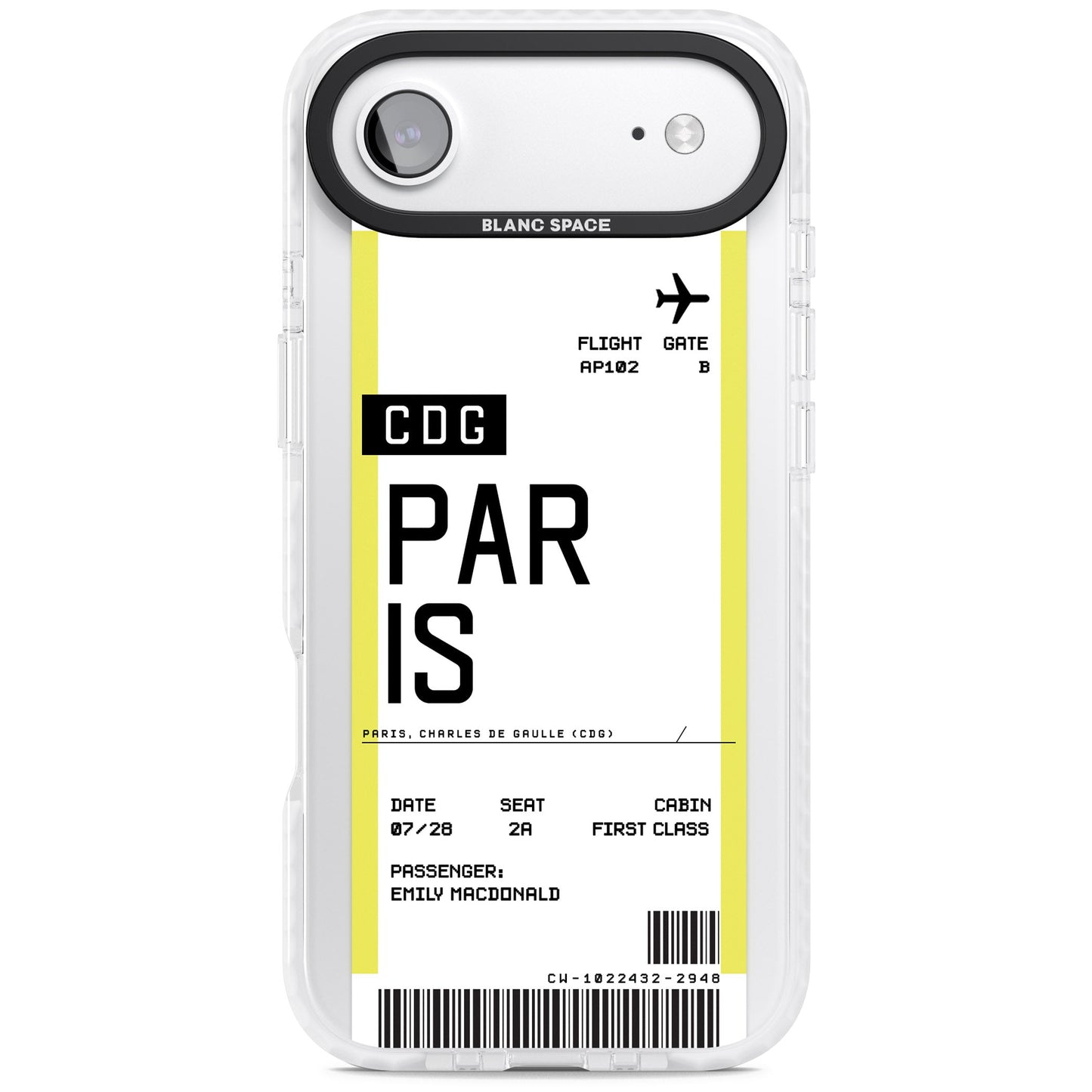 Personalised Paris Boarding Pass