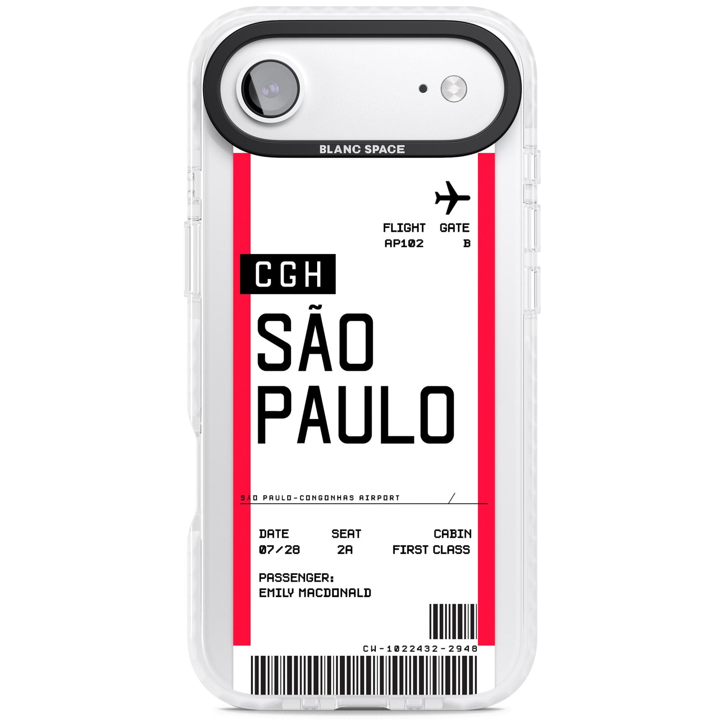 Personalisierte Bordkarte für São Paulo