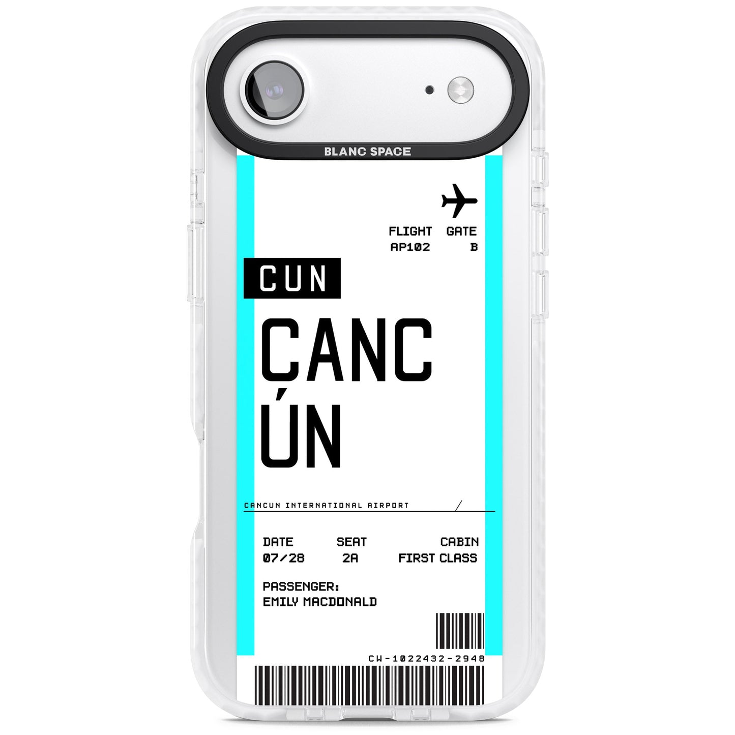 Personalised Cancún Boarding Pass