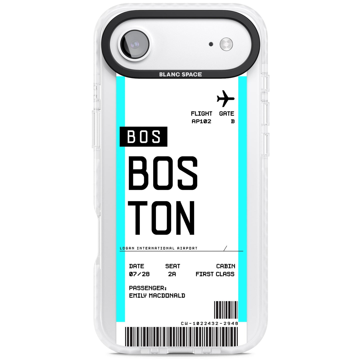 Personalised Boston Boarding Pass