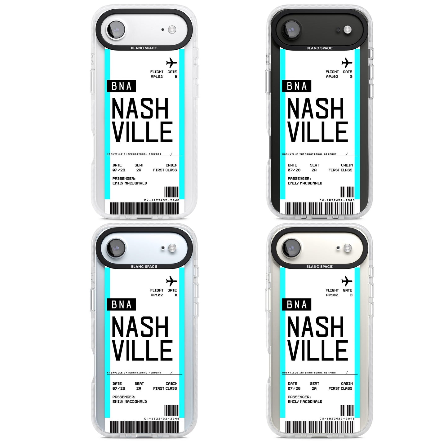 Carte d'embarquement personnalisée pour Nashville