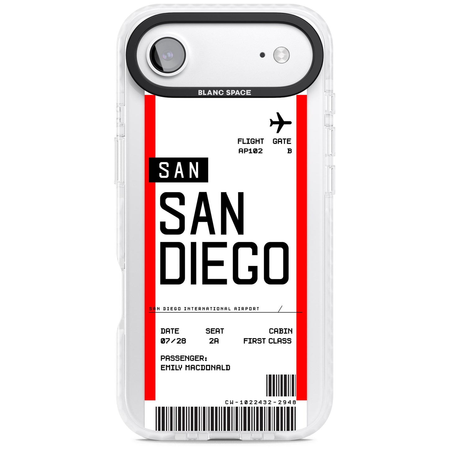 Personalised San Diego Boarding Pass