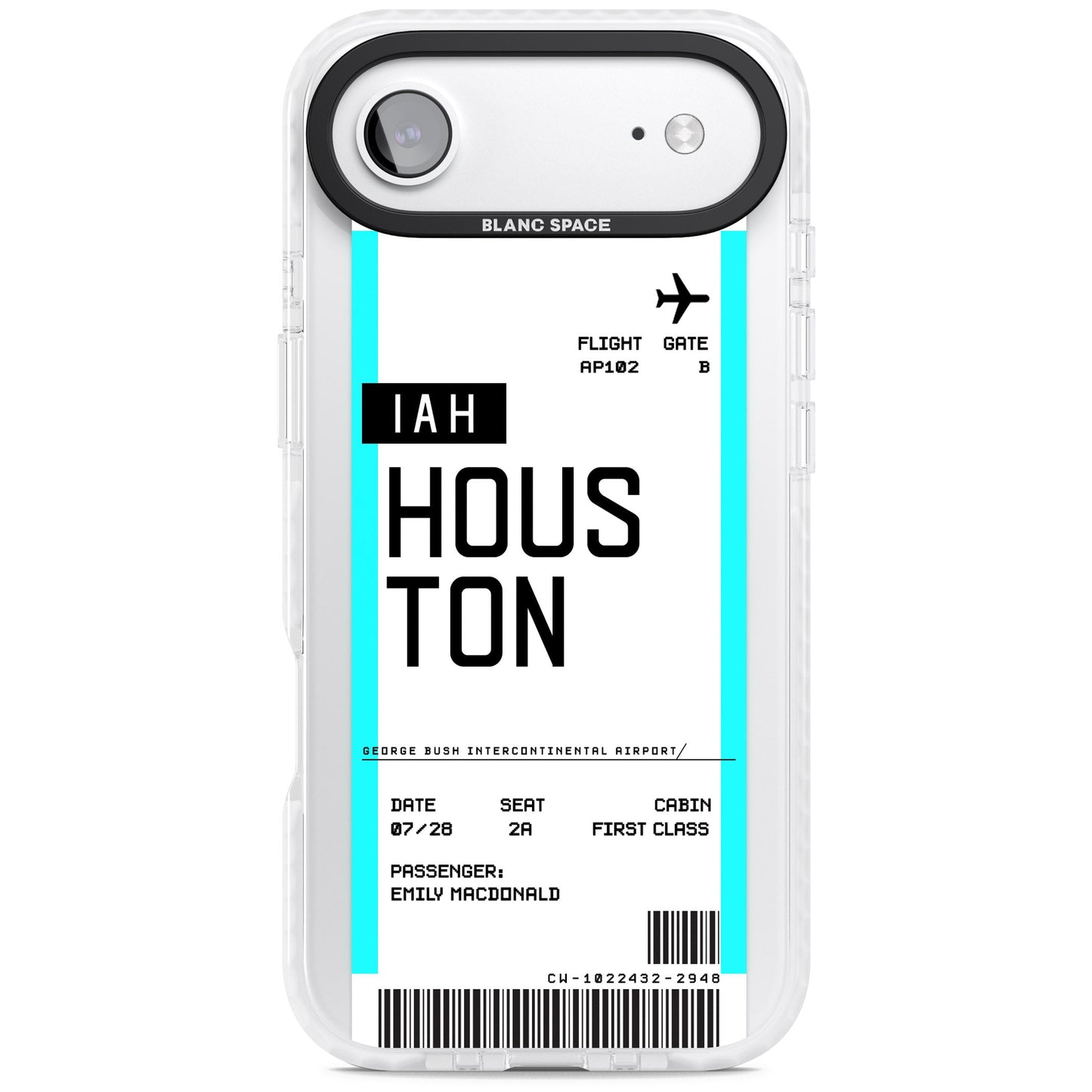 Personalised Houston Boarding Pass