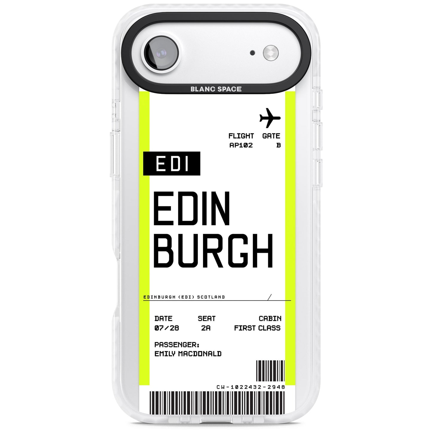 Personalised Edinburgh Boarding Pass