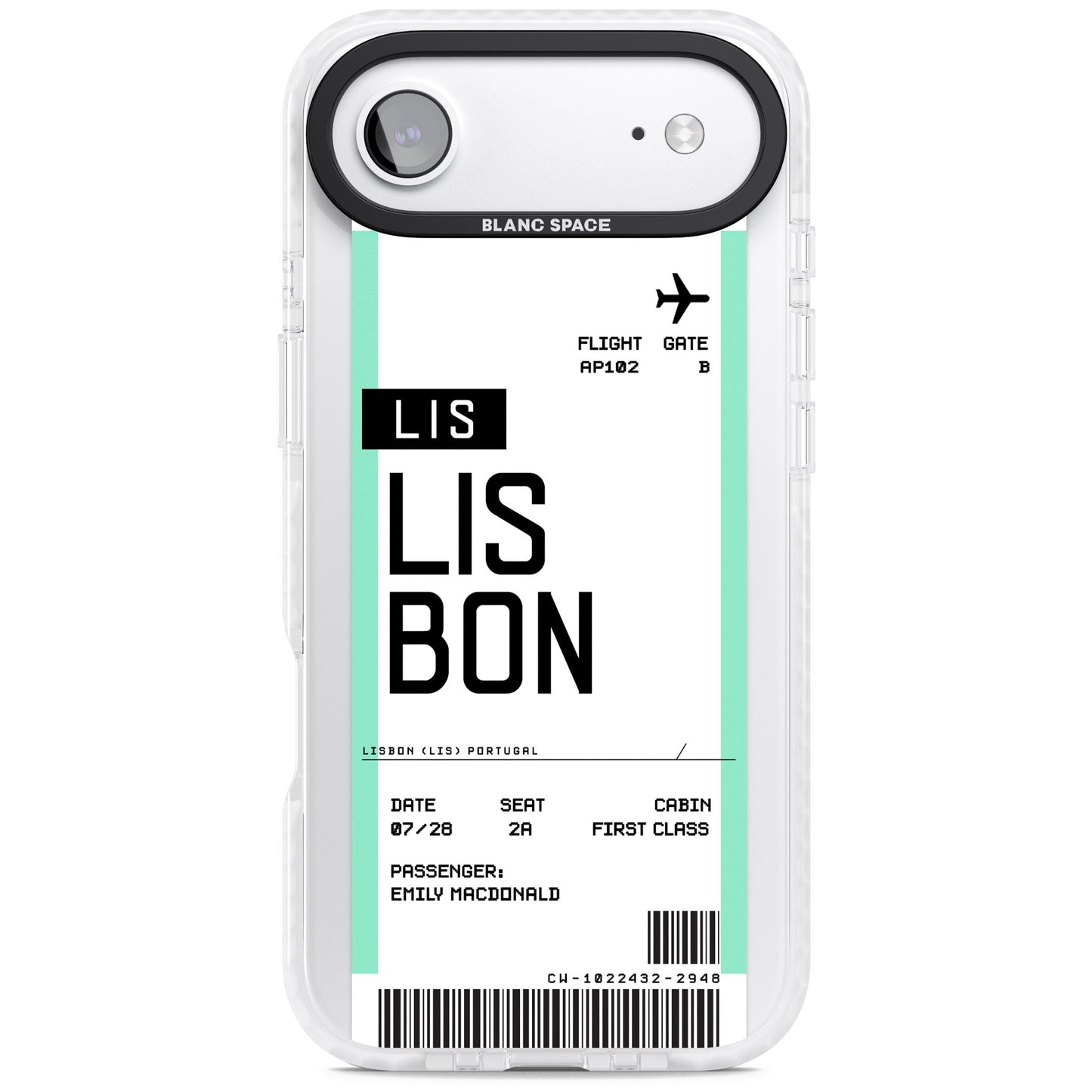 Personalised Lisbon Boarding Pass