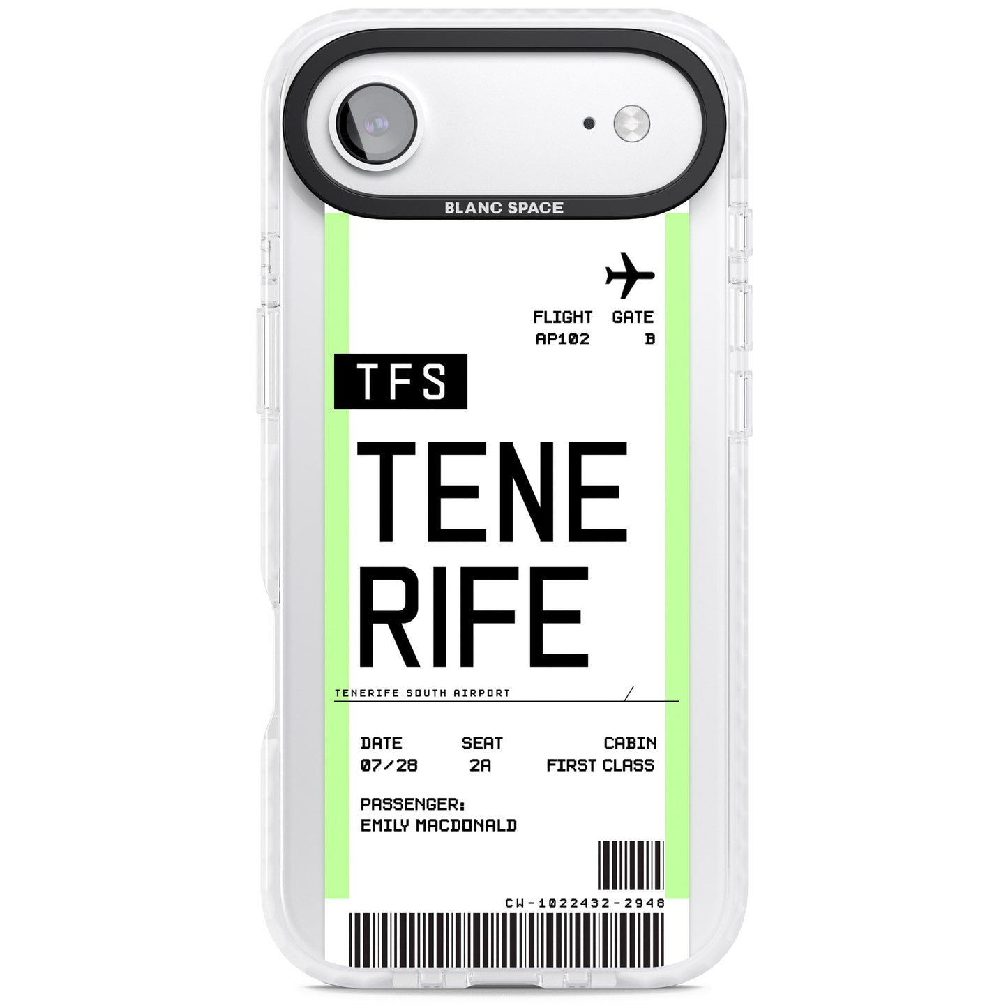 Personalised Tenerife Boarding Pass