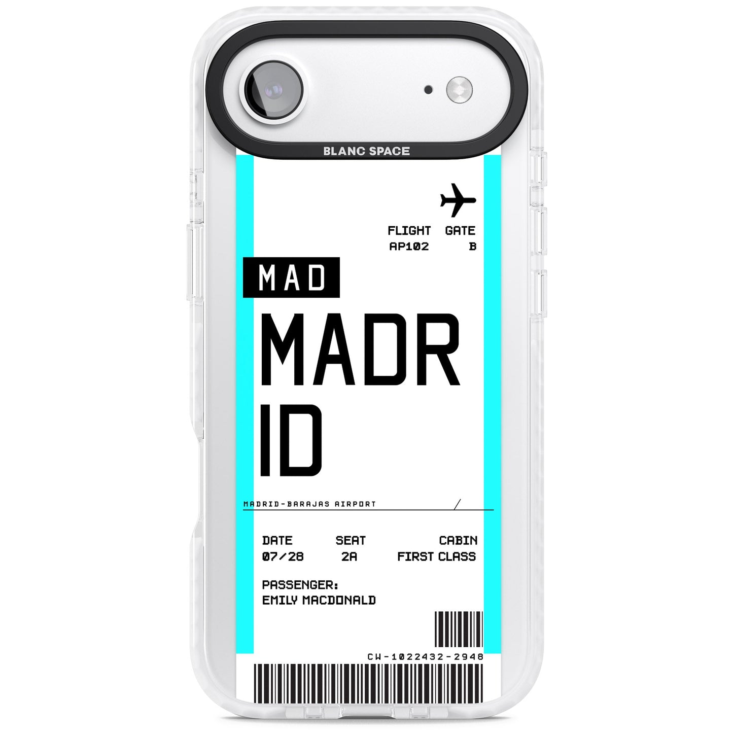 Personalised Madrid Boarding Pass