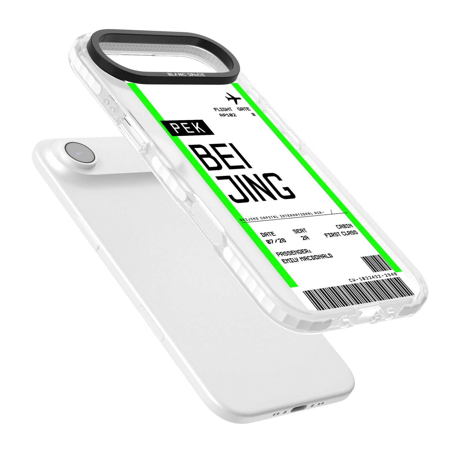 Carte d'embarquement personnalisée pour Pékin