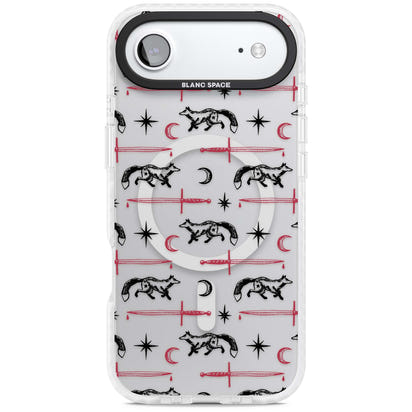 Motif renard et lame