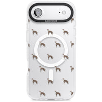 Motif de chien whippet transparent