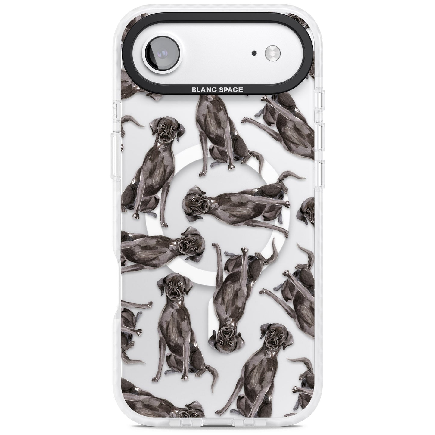Black Labrador Watercolor Pattern