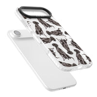 Black Labrador Watercolor Pattern