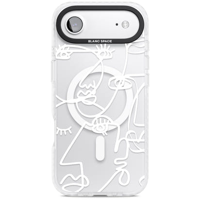 Abstract Line Art White Clear