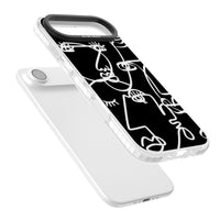 Abstract Line Art Clear Black