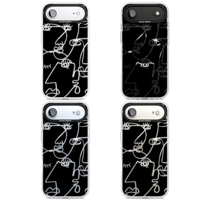 Abstract Line Art Clear Black