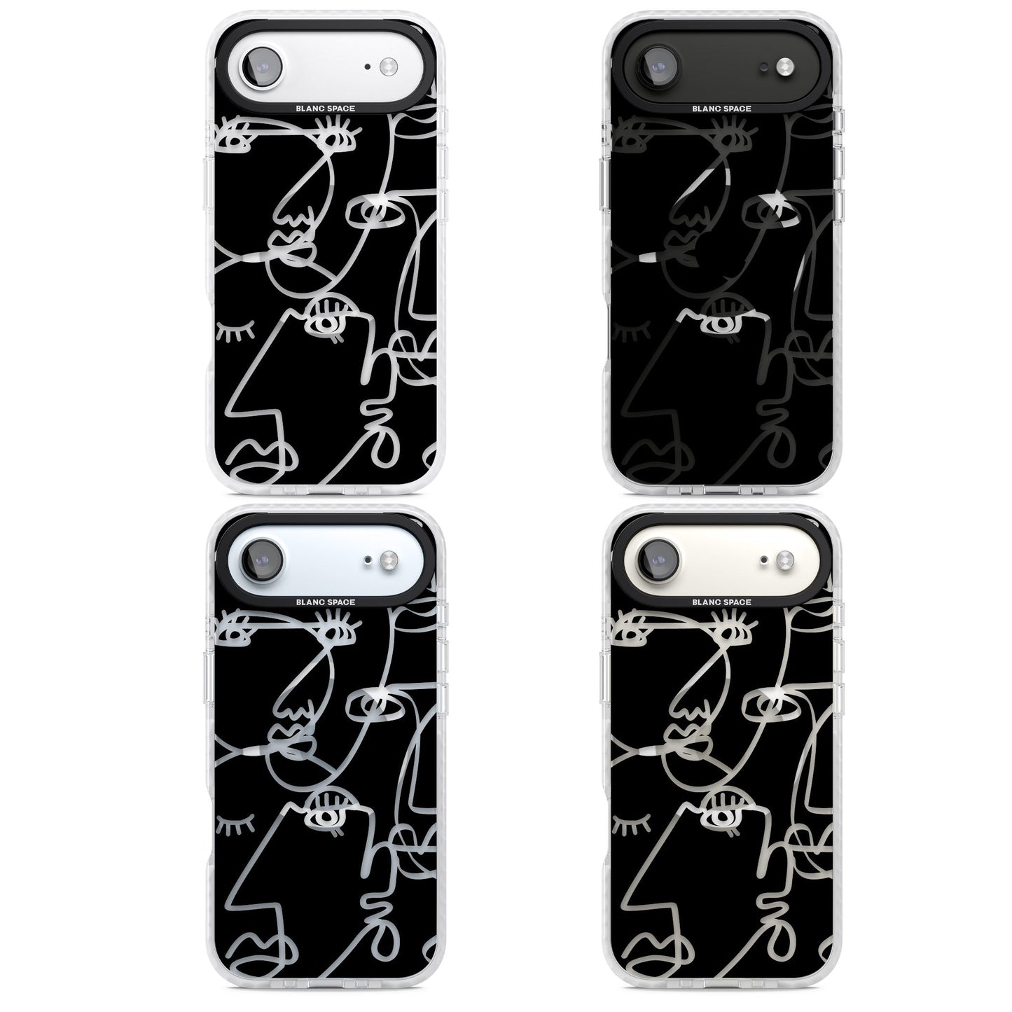 Abstract Line Art Clear Black