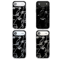 Abstract Line Art Clear Black
