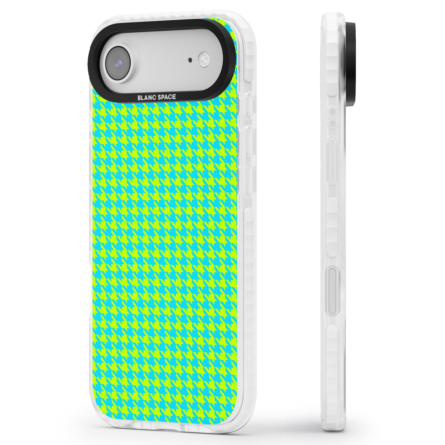 Neon Lime & Turquoise Houndstooth
