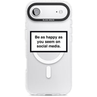 Heureux sur les réseaux sociaux