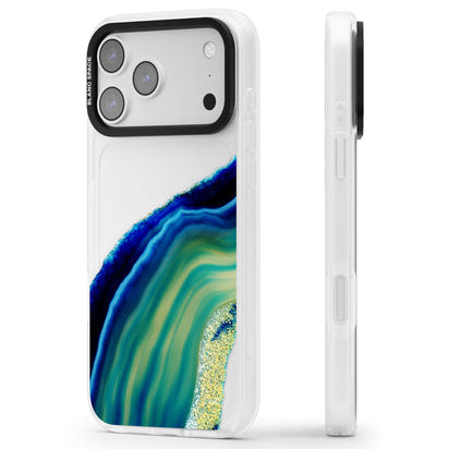 Grüne und blaue Smaragd-Geode