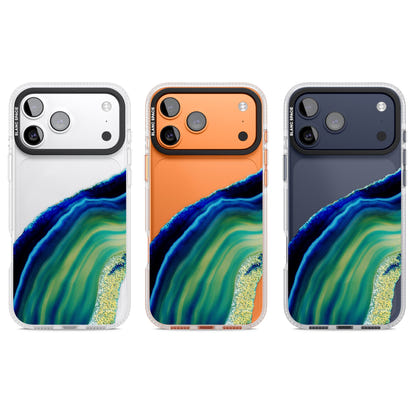 Grüne und blaue Smaragd-Geode