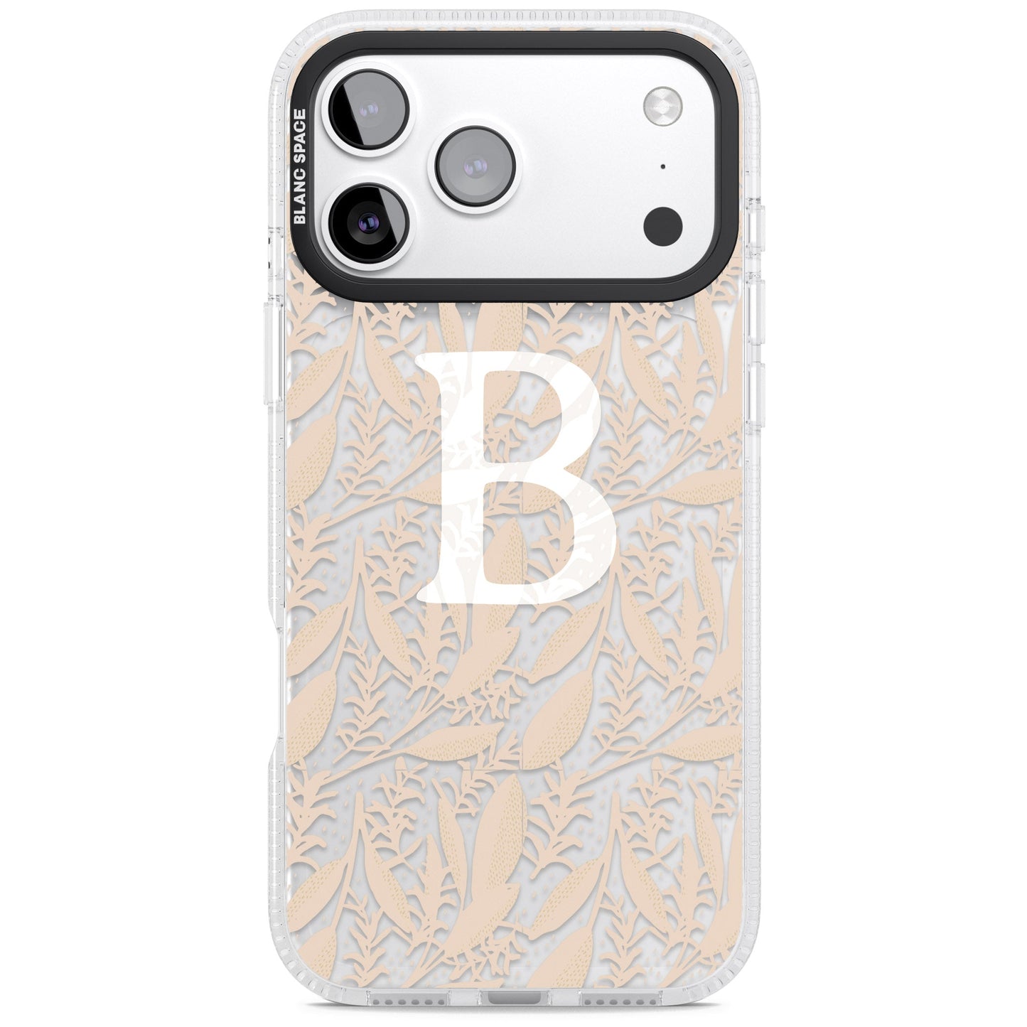 Monogramme personnalisé, motif floral abstrait subtil.