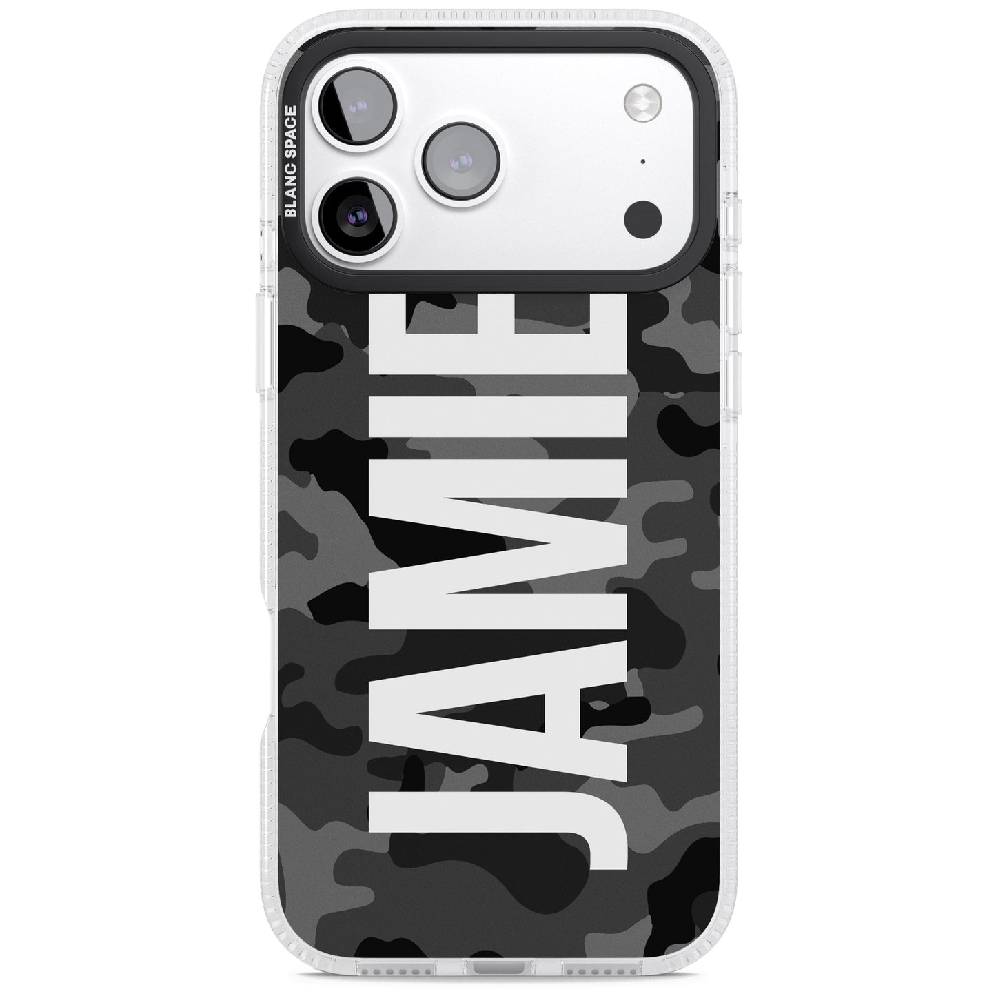 Personalised Black Camo Name Vertical