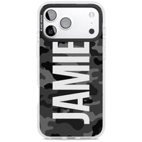 Personalised Black Camo Name Vertical