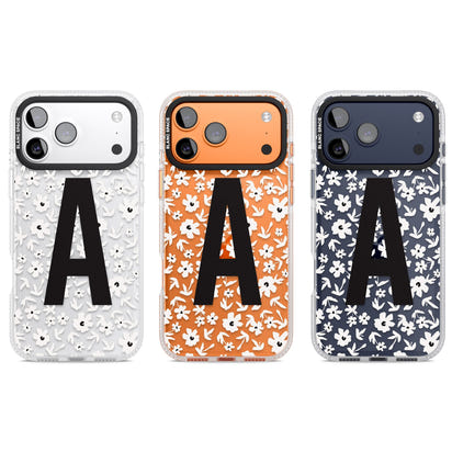 Initiale en gras personnalisée et florale