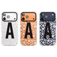 Initiale en gras personnalisée et florale