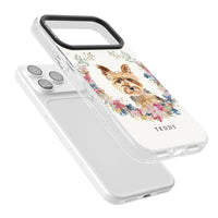 Personalised Yorkshire Terrier Floral Portrait