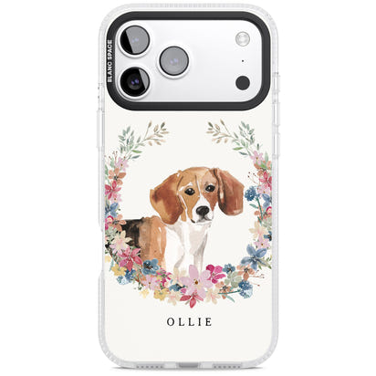 Personalised Beagle Floral Portrait