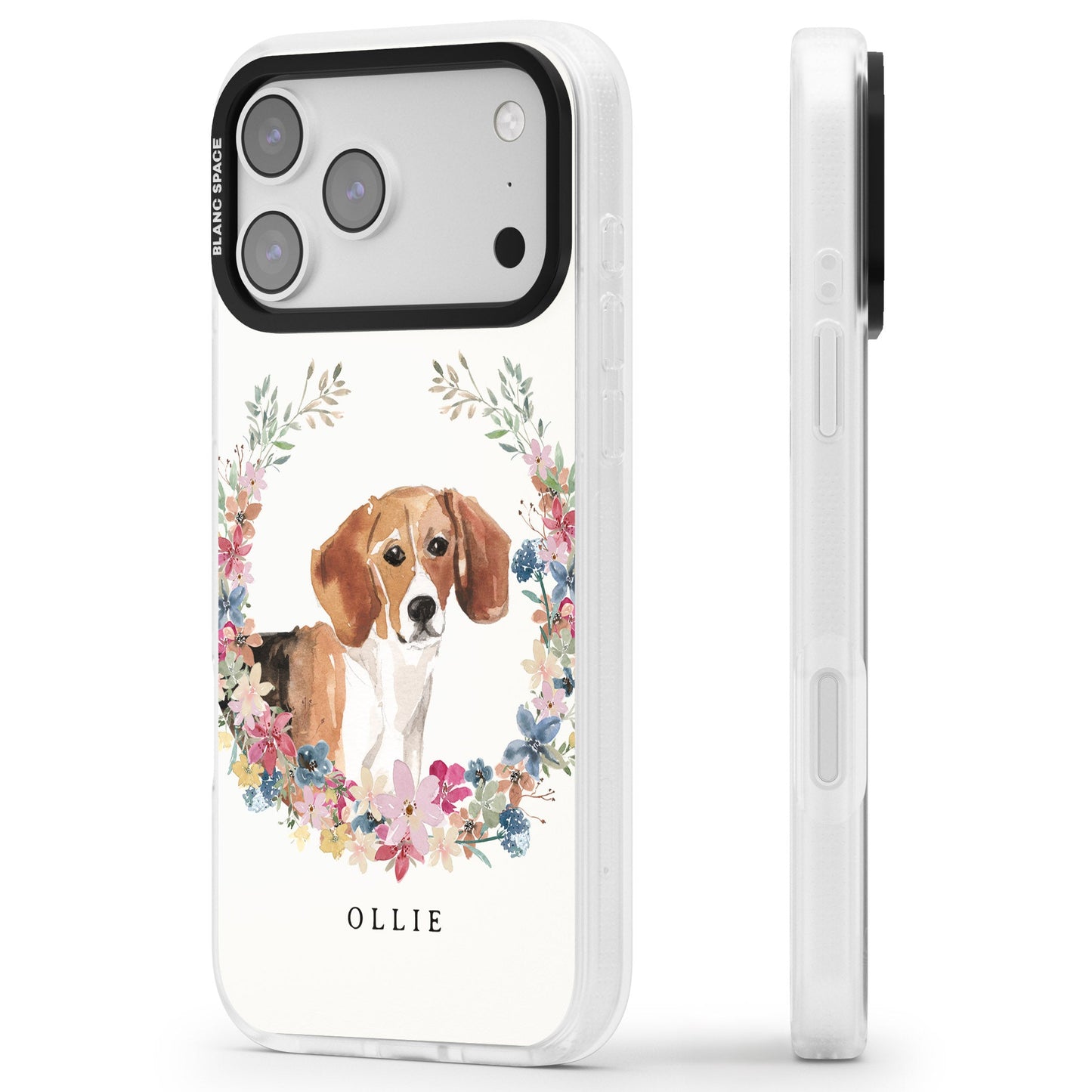 Personalised Beagle Floral Portrait