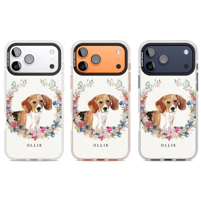 Personalised Beagle Floral Portrait