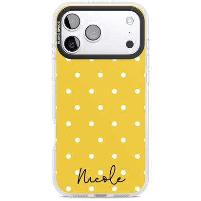 Personalised Yellow Polka Dot