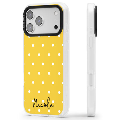 Personalised Yellow Polka Dot