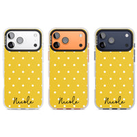Personalised Yellow Polka Dot