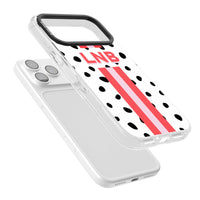 Personalised Polka & Pink Stripe